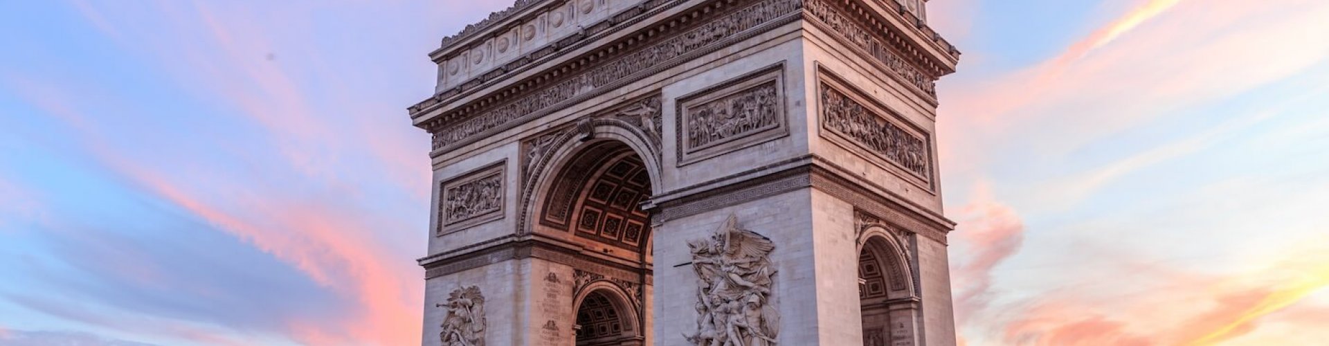 Luxurious car parked near Paris landmark