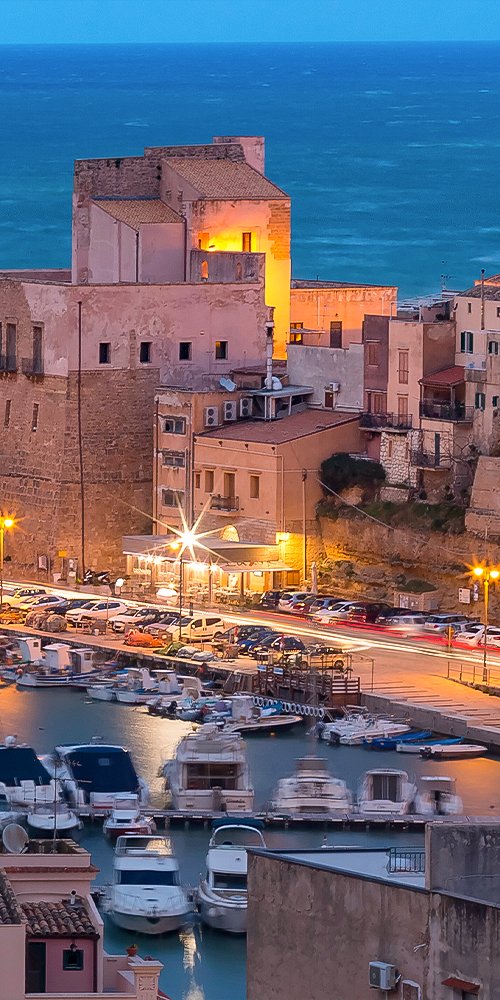 Luxury vehicle interior with chauffeur in Castellammare del Golfo