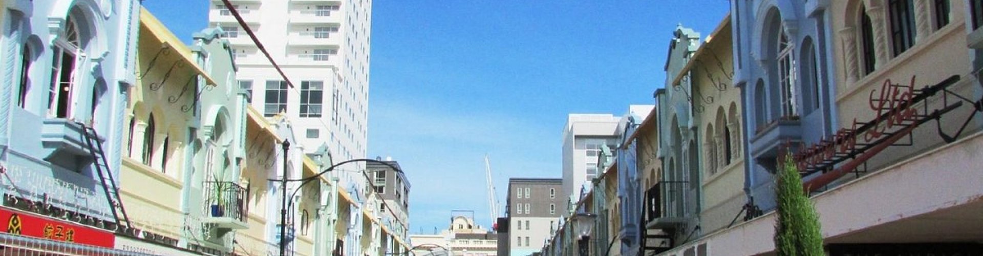 Luxury limousine in Christchurch cityscape