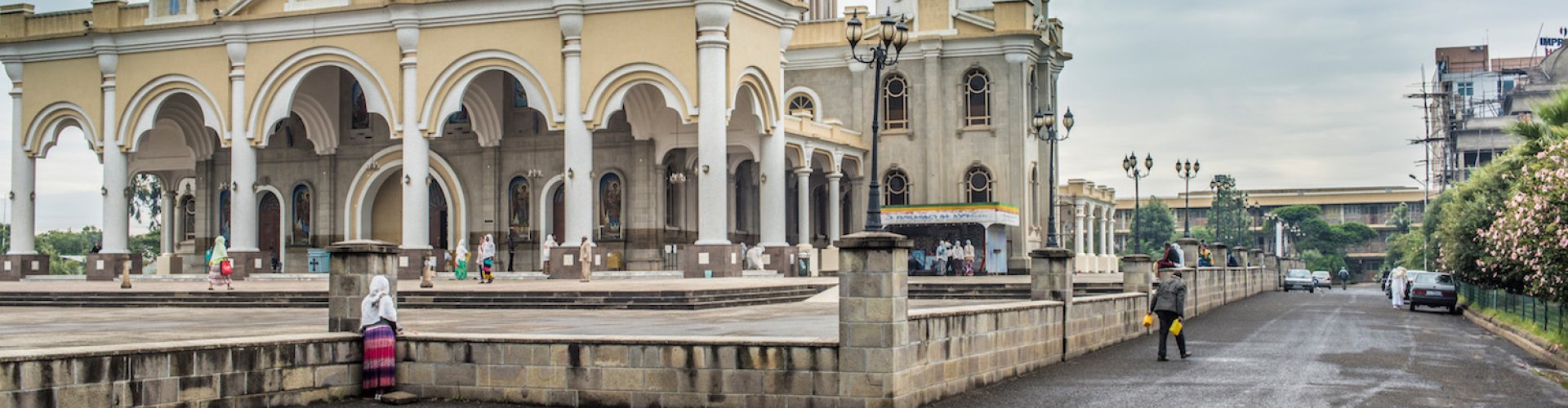 Luxury limousine parked in Addis Ababa at sunset