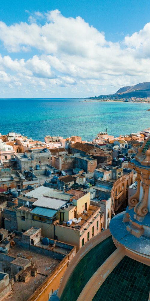 Luxury car interior with driver in Trapani, IT