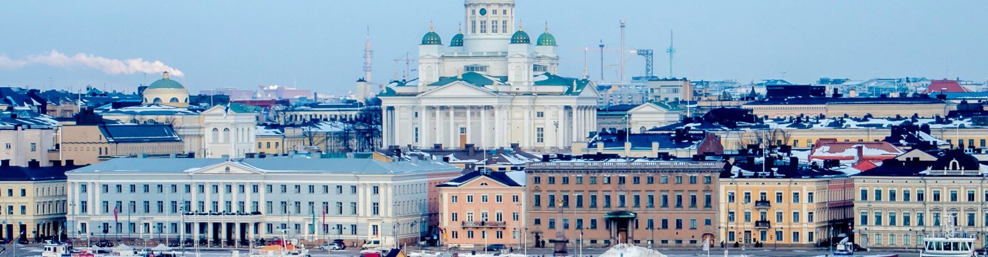 Luxury limousine parked in Helsinki at dusk