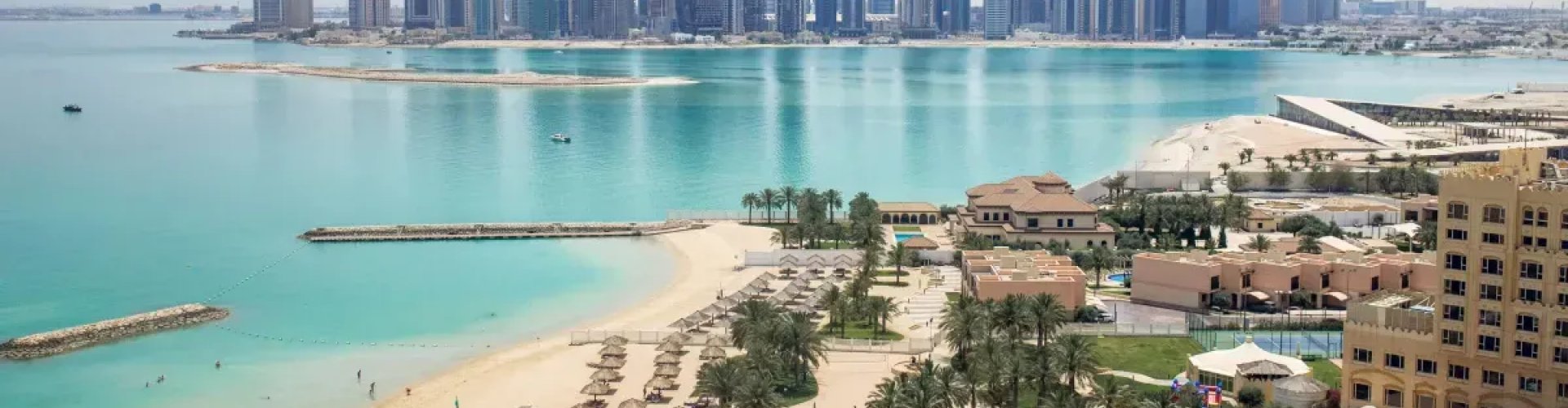 Luxury ride in Doha cityscape