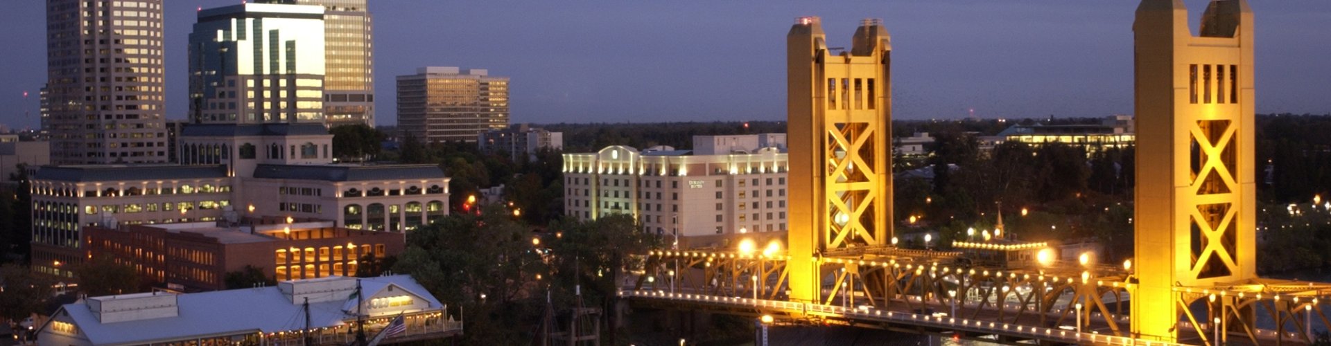 Luxury limousine in Sacramento sunset