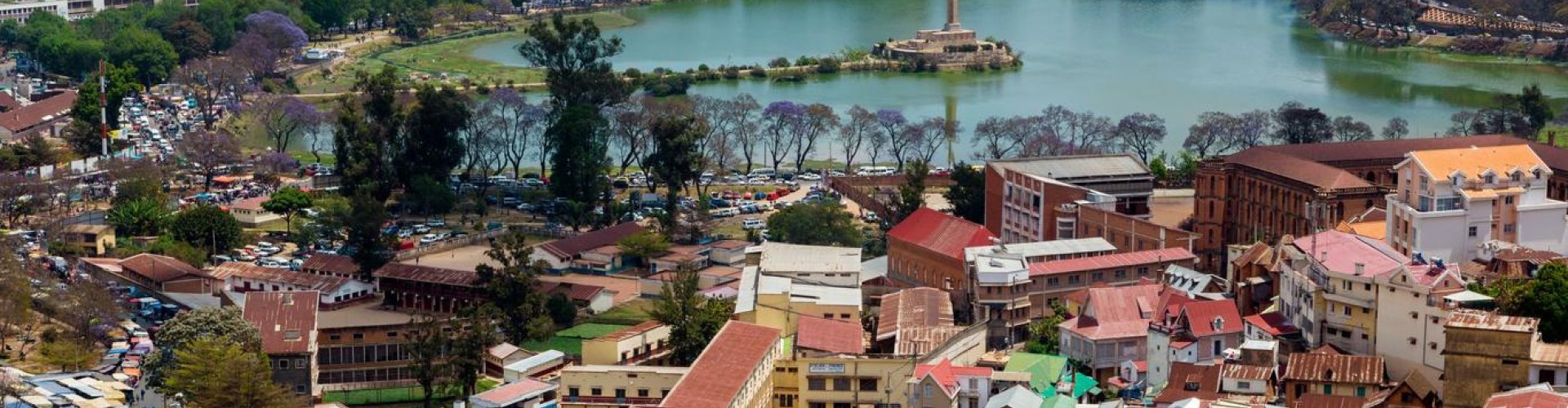 Luxury car cruising Antananarivo streets