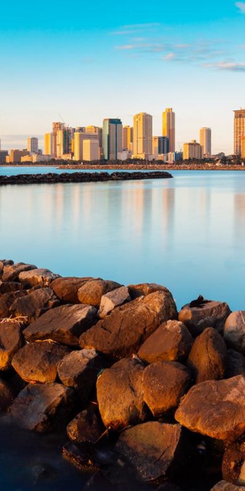 Luxury car interior in Manila