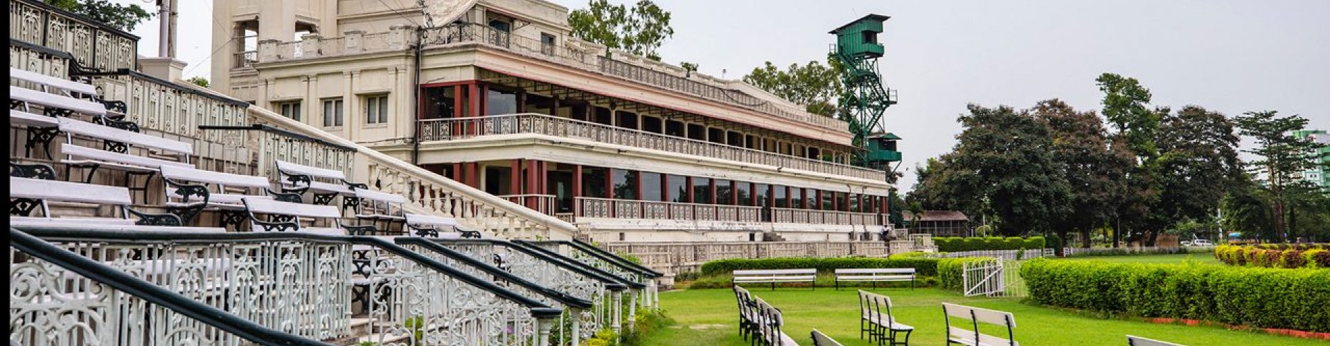 Luxury limousine in Kolkata cityscape