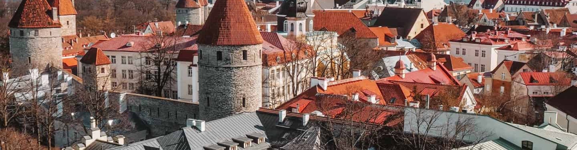 Luxury limousine in Tallinn at sunset