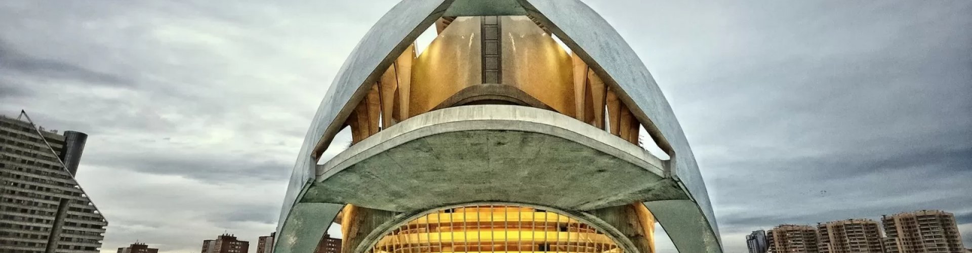 Luxury limousine in Valencia evening scene