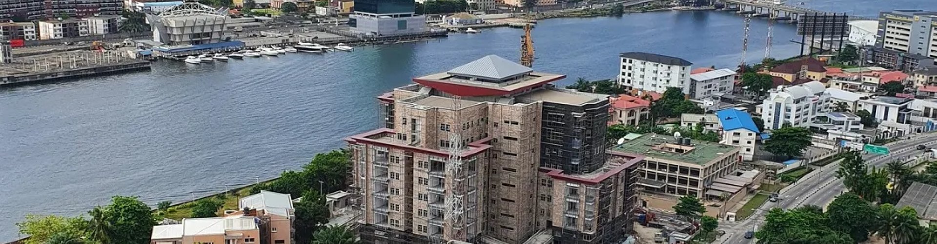 Luxury Limousine in Lagos Cityscape